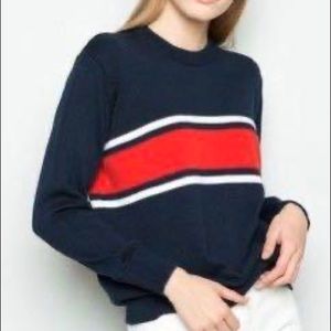 Brandy Melville90s styled sweater has stain on the sleeve from paint